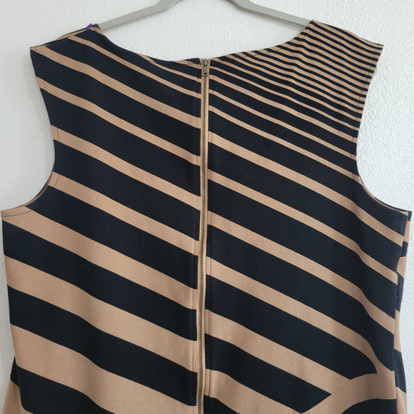 LOFT Sleeveless Striped Zip-up Dress - Picture 4 of 6